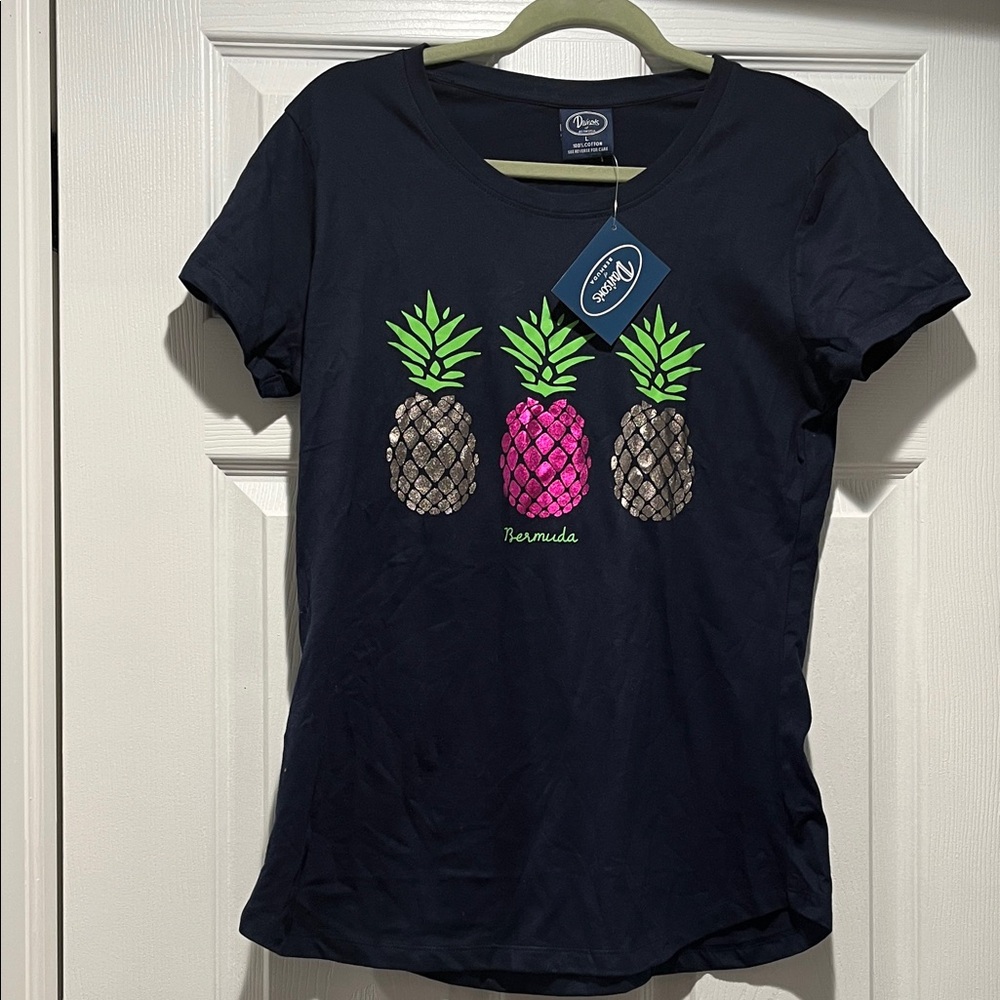 Navy Pineapple Graphic Tee